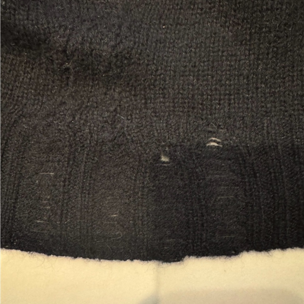 Skull Cashmere Black Sweater with Skull Tan Camouflage Design On Back - Picture 11 of 16